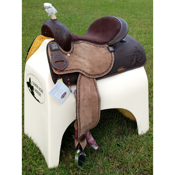 Bosal En Cuir Brut Tressé – Naturel Et Rouge – Showman Western – Myhorse