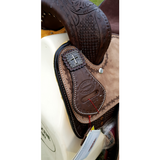 15", 16" Showman™ Argentina Cow Leather Barrel Style Saddle. - Country Scene Saddlery and Pet Supplies