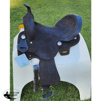 15 Double T Chocolate Rough Out Leather Barrel Saddle Saddle