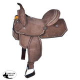 15" Double T Roughout Barrel Style Saddle. - Country Scene Saddlery and Pet Supplies