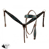 15 Economy Barrel Saddle Set With Floral Tooling