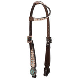 New! Showman Blushed Rose One Ear Headstall and Breastcollar Set - Country Scene Saddlery and Pet Supplies