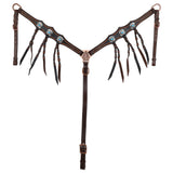 New! Showman Blackwater Gator One Ear Headstall and Breastcollar Set - Country Scene Saddlery and Pet Supplies
