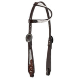 New! Showman Meadow Hide One Ear Headstall and Breastcollar Set - Country Scene Saddlery and Pet Supplies