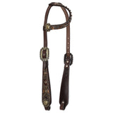 New! Showman Cowboy Carving One Ear Headstall and Breastcollar Set - Country Scene Saddlery and Pet Supplies