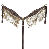 New! Showman Cowboy Carving One Ear Headstall and Breastcollar Set - Country Scene Saddlery and Pet Supplies