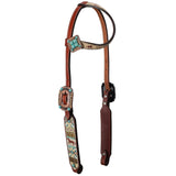 New! Showman Wild Hoof Echoes One Ear Headstall and Breastcollar Set - Country Scene Saddlery and Pet Supplies