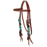 New! Showman Cobalt Horns Mohair Browband Headstall and Breastcollar Set - Country Scene Saddlery and Pet Supplies