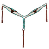 New! Showman Cobalt Horns Mohair Browband Headstall and Breastcollar Set - Country Scene Saddlery and Pet Supplies