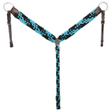 New! Showman Crosshatch Browband Headstall and Breastcollar Set - Country Scene Saddlery and Pet Supplies