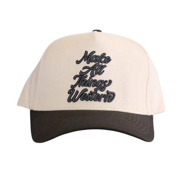 New! MAKE ALL THINGS WESTERN (CHARCOAL) HAT