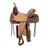 New! Double T Sunflower Trails Barrel Saddle - 15 Inch - Country Scene Saddlery and Pet Supplies