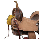 New! Double T Sunflower Trails Barrel Saddle - 15 Inch - Country Scene Saddlery and Pet Supplies
