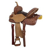 New! Double T Classic Stitch Mesa Bloom Barrel Saddle - 15 Inch - Country Scene Saddlery and Pet Supplies