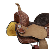 New! Double T Classic Stitch Mesa Bloom Barrel Saddle - 15 Inch - Country Scene Saddlery and Pet Supplies
