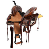 New! Double T Wildhide Series Alma Barrel Style Saddle - 12 Inch - Country Scene Saddlery and Pet Supplies