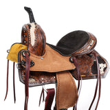 New! Double T Wildhide Series Alma Barrel Style Saddle - 12 Inch - Country Scene Saddlery and Pet Supplies
