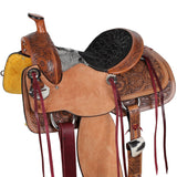 New! Double T Classic Stitch Cowpoke Roper Style Saddle - 14 Inch Note:This saddle is NOT warranted for roping. - Country Scene Saddlery and Pet Supplies