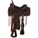 New! Double T Classic Stitch Dark Prairie Roper Style Saddle - 15 Inch - Country Scene Saddlery and Pet Supplies