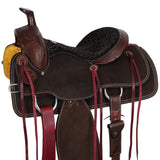 New! Double T Classic Stitch Dark Prairie Roper Style Saddle - 15 Inch - Country Scene Saddlery and Pet Supplies