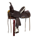 New! Double T Midnight Cheyenne Barrel Style Saddle - 12 Inch - Country Scene Saddlery and Pet Supplies