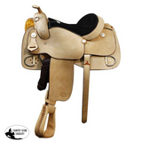 16", 17" Showman™ full rough out leather training saddle with suede leather seat.. - Country Scene Saddlery and Pet Supplies