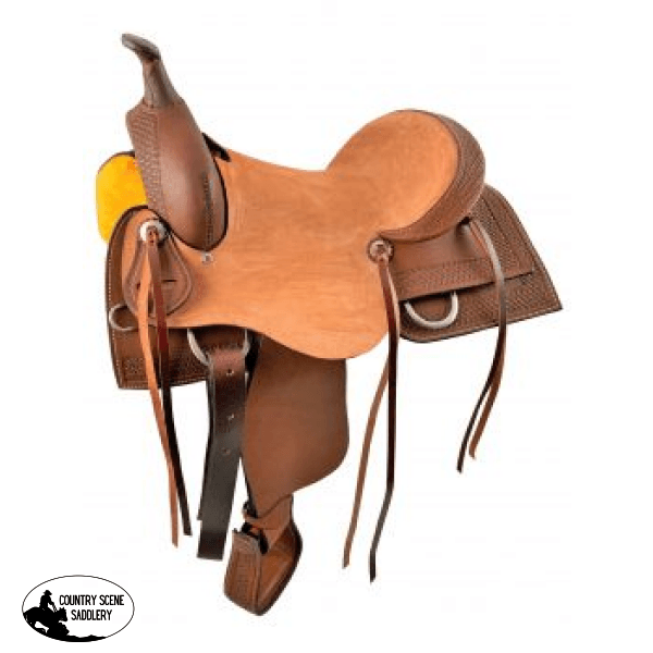 16 Argentina Cow Leather Hardseat Cutter Style Western Saddle Cutting