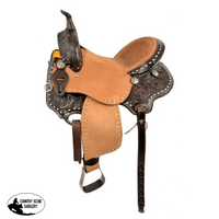 16 Barrel Style Western Saddle With Floral Tooled Seat Western Saddles