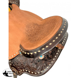 16 Barrel Style Western Saddle With Floral Tooled Seat Western Saddles