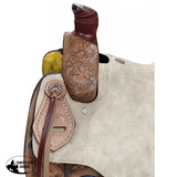 16" Circle S Roper Western Saddle with tooling on skirt. - Country Scene Saddlery and Pet Supplies