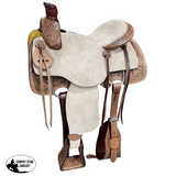 16" Circle S Roper Western Saddle with tooling on skirt. - Country Scene Saddlery and Pet Supplies