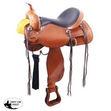 16" Circle S Trail Saddle with barbwire trim. - Country Scene Saddlery and Pet Supplies