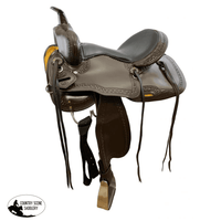 16 Circle S Trail Saddle With Stamped Border.