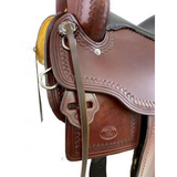16" Circle S Trail Saddle with wave print border - Country Scene Saddlery and Pet Supplies
