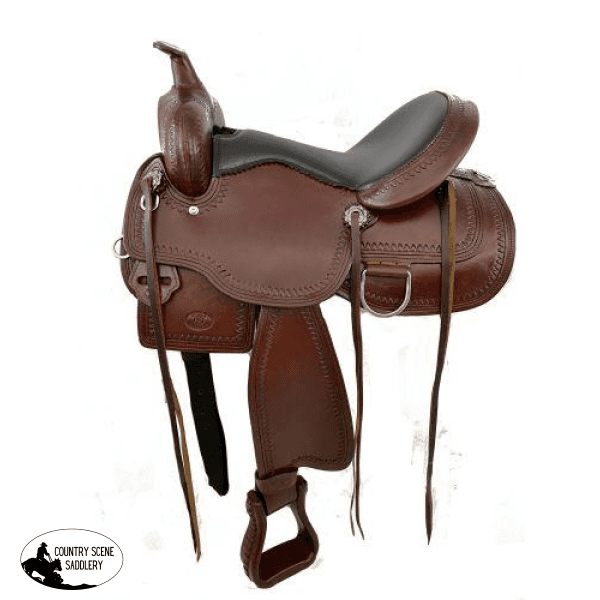 New! 16 Circle S Trail Saddle With Wave Print Border. Posted.*