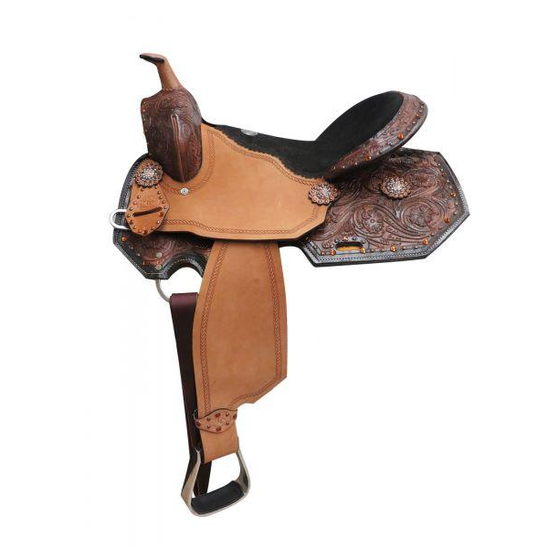 New! 16 Double T Barrel Style Saddle Semi Qh Posted.*~
