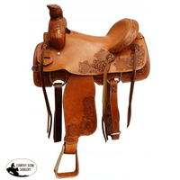 New! 16 Showman ® Argentina Cow Leather Roper Saddle Posted.*