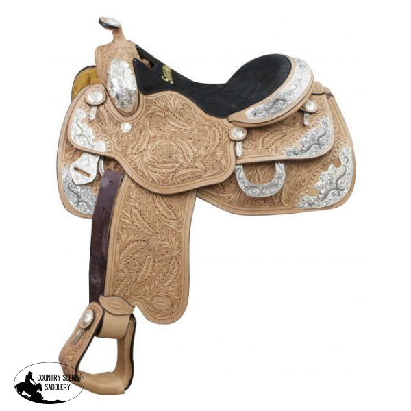 New! 16 Showman ® Show Saddle With Oak Leaf Tooling Posted.* Show Saddles