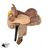 16" Training Style Western saddle with suede seat made of Argentina Cow Leather. - Country Scene Saddlery and Pet Supplies