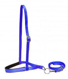 Heavy leather 1.5" nose band with removeable 0.75" tie down. - Country Scene Saddlery and Pet Supplies