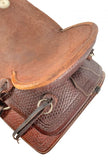 NEW! Buffalo Roper Style Saddle with Basket Stamp Tooling - 16 Inch Gullet: 6 ½" Bars: Semi QH - Country Scene Saddlery and Pet Supplies