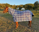 New! PVC Shadecloth Combo - Shaz - Blue Check