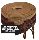Showman® 8ft Argentina Cowhide Leather Split Reins. - Country Scene Saddlery and Pet Supplies