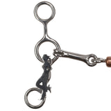 New! Showman Cowgirl Legacy Stainless Steel JR Cowhorse Bit with Dog Bone and Copper Roller - Country Scene Saddlery and Pet Supplies