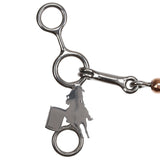 New! Showman Fast Turns Stainless Steel JR Cowhorse Bit with Dog Bone and Copper Roller - Country Scene Saddlery and Pet Supplies