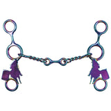 New! Showman Fast Turns Titanium Coated Stainless Steel JR Cowhorse Bit with Dog Bone and Copper Roller - Country Scene Saddlery and Pet Supplies