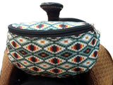Showman ® Green Tone Aztec Print Insulated Nylon Saddle Pouch. - Country Scene Saddlery and Pet Supplies