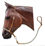 Showman ® Argentina Leather Braided nose tiedown. - Country Scene Saddlery and Pet Supplies