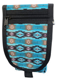 177763 Showman® Teal aztec design codura cell phone - Country Scene Saddlery and Pet Supplies