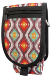 177764 Showman® Red and Brown Aztec design codura cell phone - Country Scene Saddlery and Pet Supplies